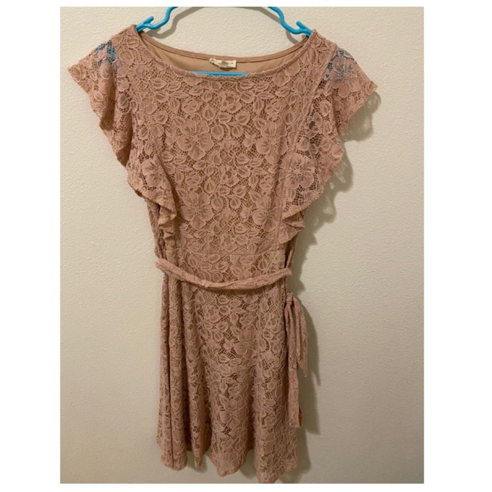 High Neck Pink Dress